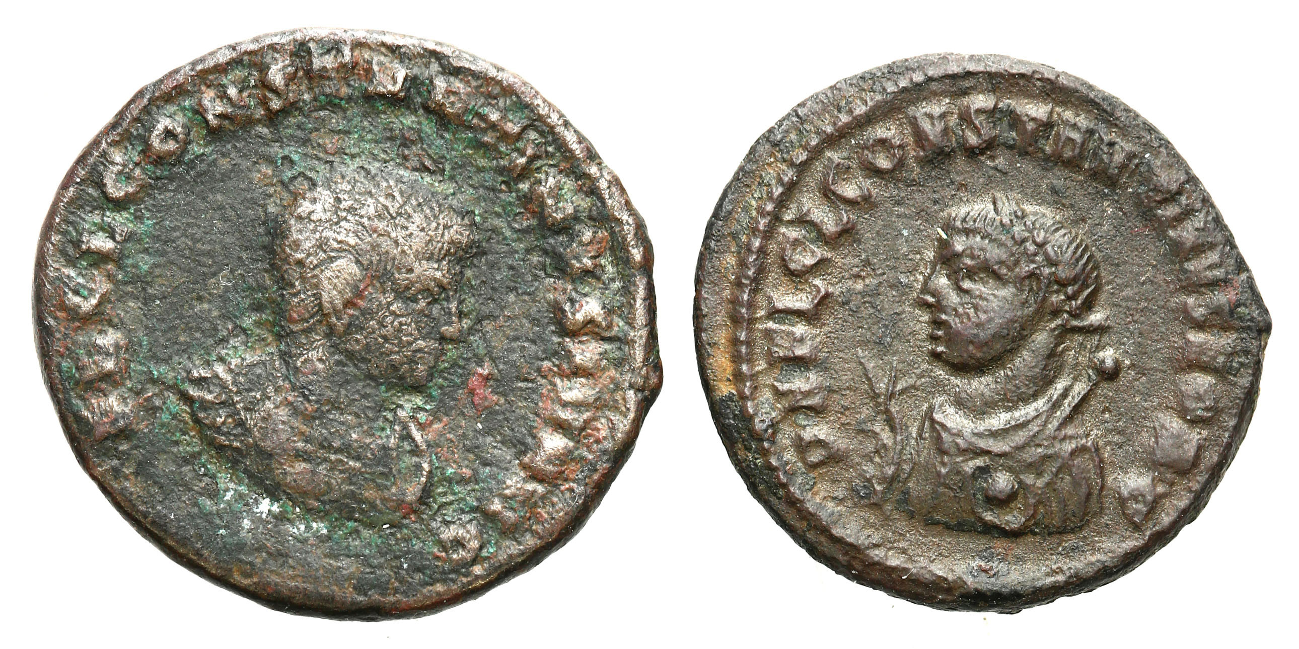 Cesarstwo Rzymskie, Lot 2 sztuk AE3 Konstantyn II 337–340 n.e.
